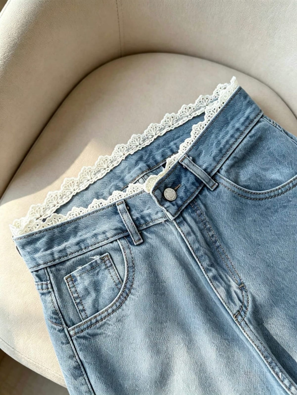 Wide jean puntillas