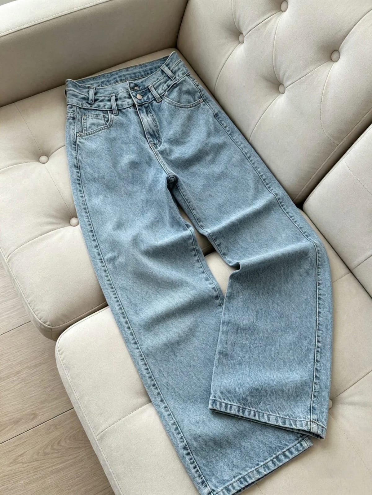 Wide jean doble cintura