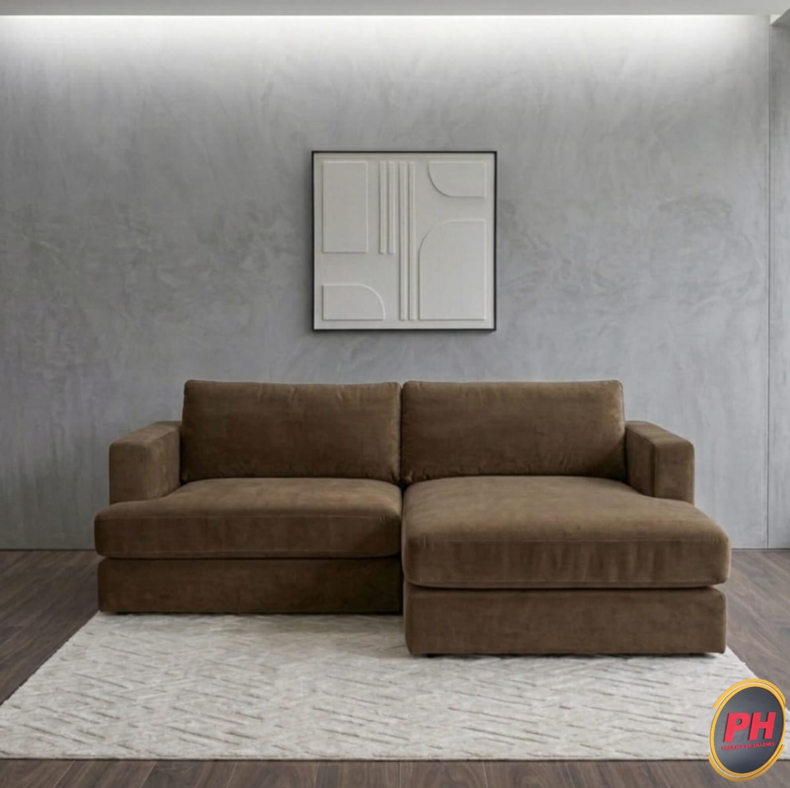 Sofá Minimalista de 3 Cuerpos